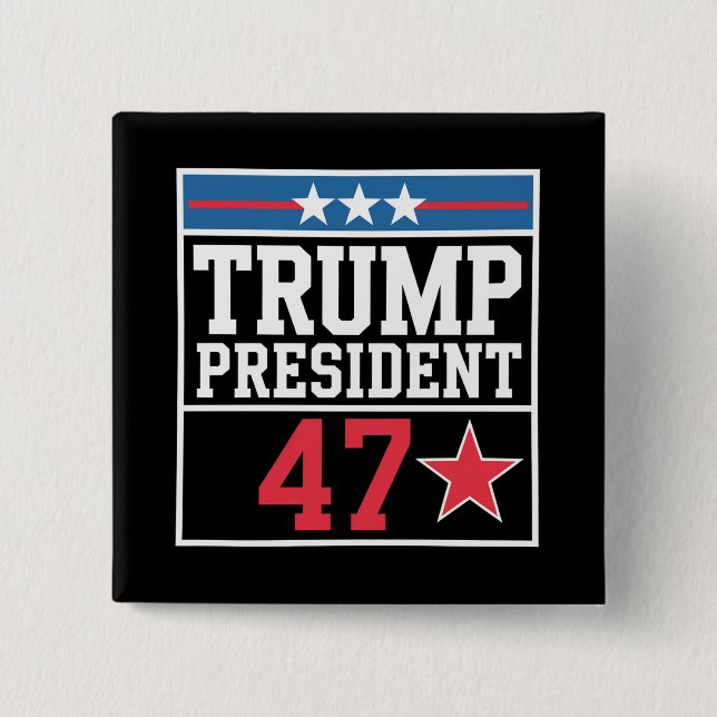 Trump Wins 2024 Election Trump Won 2024 2 Inch Square Button (Front)