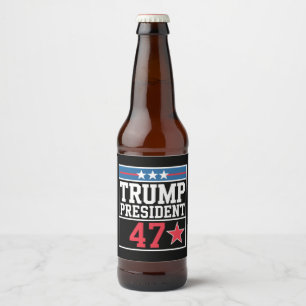 Trump Wins 2024 Election Trump Won 2024 Beer Bottle Label