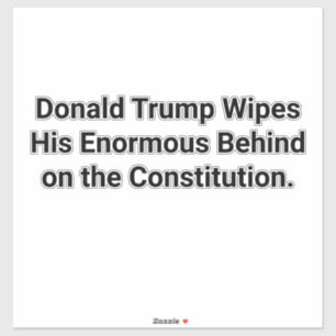 Trump Wipes Rump Constitution Hankamer Artjunkhaus