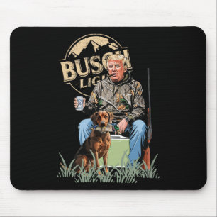 Trump With Dog Duck Waterfowl Hunting Camo Preside Mouse Pad