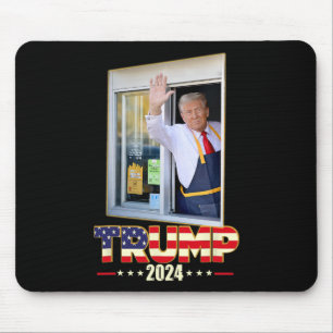 Trump With Mc Donald Trump Worker Vote For Trump 1 Mouse Pad