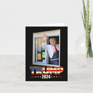Trump With Mc Donald Trump Worker Vote For Trump  Card