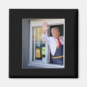 Trump With Mc Donald Trump Worker Vote For Trump  Magnet