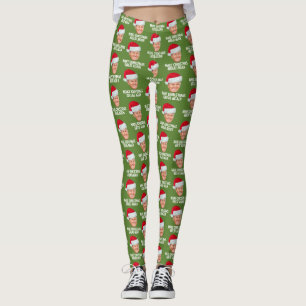 Trump with Santa Hat - Make Christmas Great Again Leggings