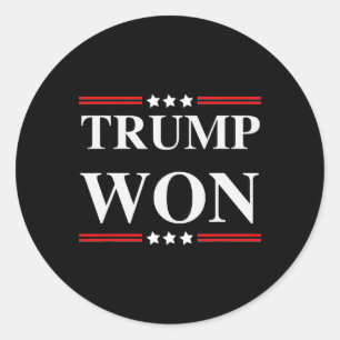 Trump Won 2020 Election Classic Round Sticker