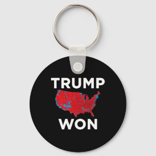 Trump Won 2024 Correct Election Result Map 2024 Me Keychain