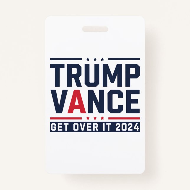 Trump Won 2024 Election President Trump Vance Badge (Front)