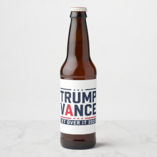 Trump Won 2024 Election President Trump Vance Beer Bottle Label
