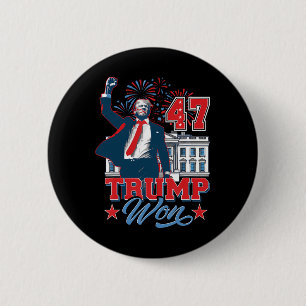 Trump Won 2024 Get Over It 47th Of White House Pre 2 Inch Round Button