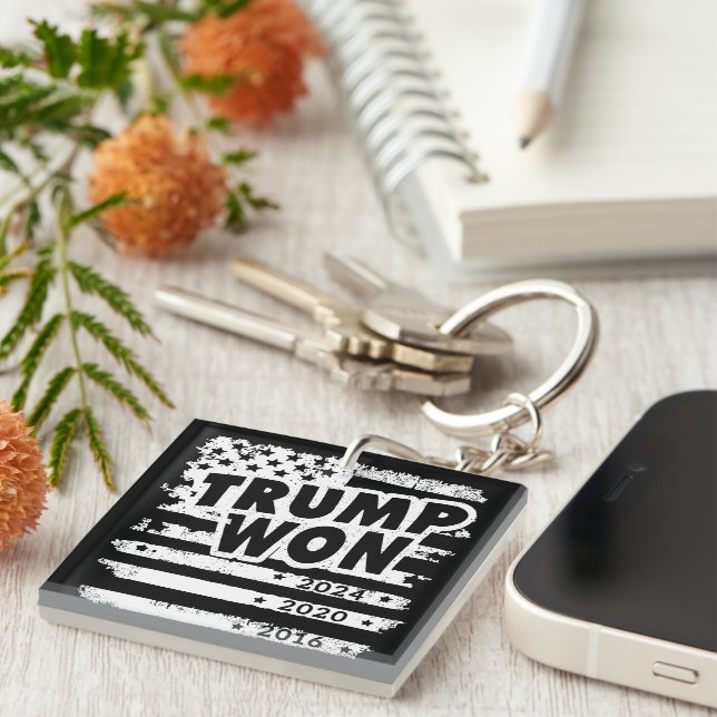 Trump Won 2024 Keychain (Front Right)