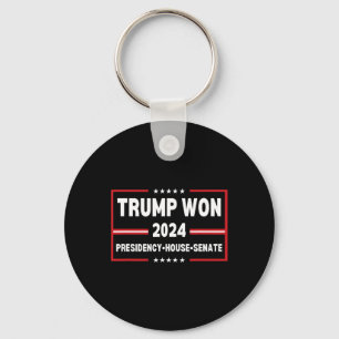Trump Won 2024 Presidency Senate House Mega Republ Keychain