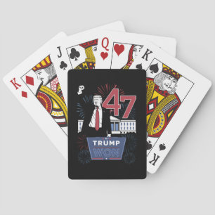 Trump Won 2024 President 47 America USA Playing Cards