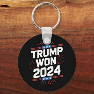 Trump Won 2024 President 47th Of White House  Keychain