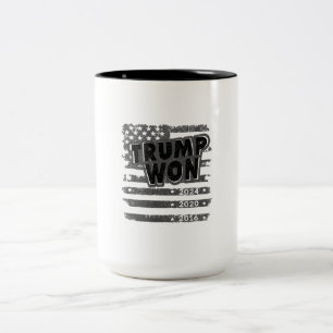 Trump Won 2024 Two-Tone Coffee Mug