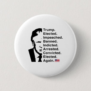 Trump Won 2024 Word List Re-elect Victory 45 47 Tr 2 Inch Round Button