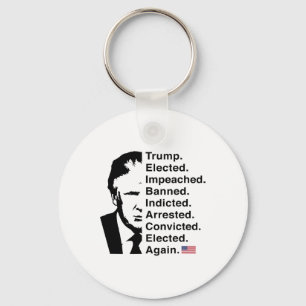Trump Won 2024 Word List Re-elect Victory 45 47 Tr Keychain