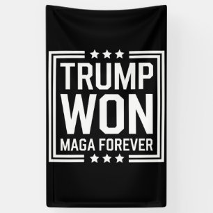 Trump won 47th US President Maga Election 2024 Banner