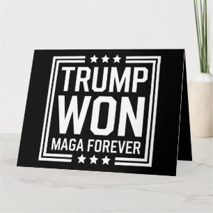 Trump won 47th US President Maga Election 2024 Card