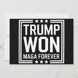 Trump won 47th US President Maga Election 2024 Invitation