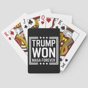 Trump won 47th US President Maga Election 2024 Playing Cards