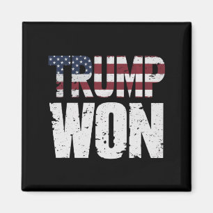 Trump Won 47th US President Won Election 2024 Magnet