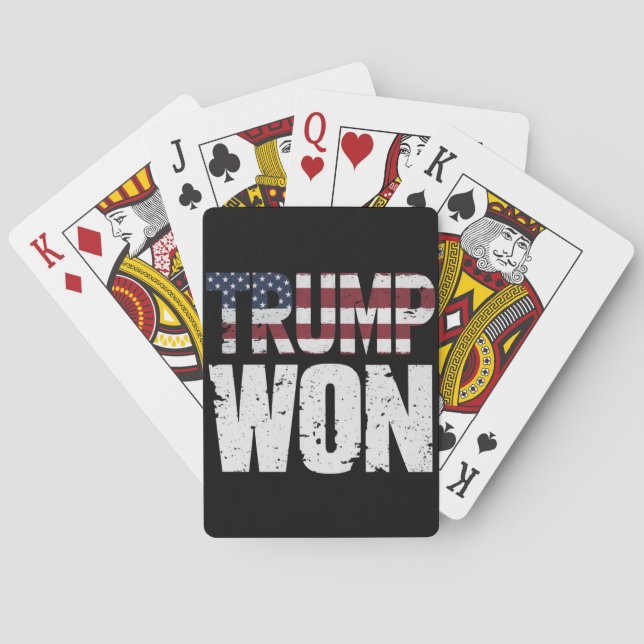 Trump Won 47th US President Won Election 2024 Playing Cards (Back)
