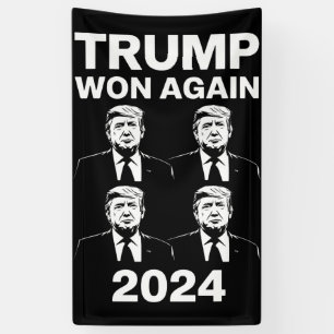 Trump Won Again 2024 Election Inauguration Day 47  Banner