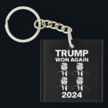 Trump Won Again 2024 Election Inauguration Day 47  Keychain<br><div class="desc">Trump Won Again 2024 Election Inauguration Day 47 President</div>