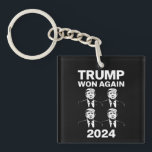 Trump Won Again 2024 Election Inauguration Day 47  Keychain<br><div class="desc">Trump Won Again 2024 Election Inauguration Day 47 President</div>