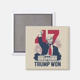 Trump Won Again 2024 Election President 47 th Magnet