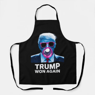 Trump Won Again 2024 Election Vote President 47th  Apron