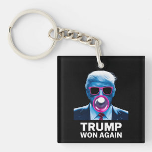 Trump Won Again 2024 Election Vote President 47th Keychain