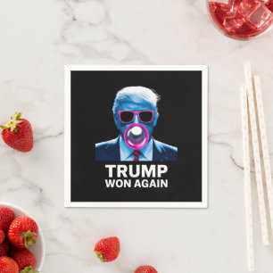 Trump Won Again 2024 Election Vote President 47th Napkin