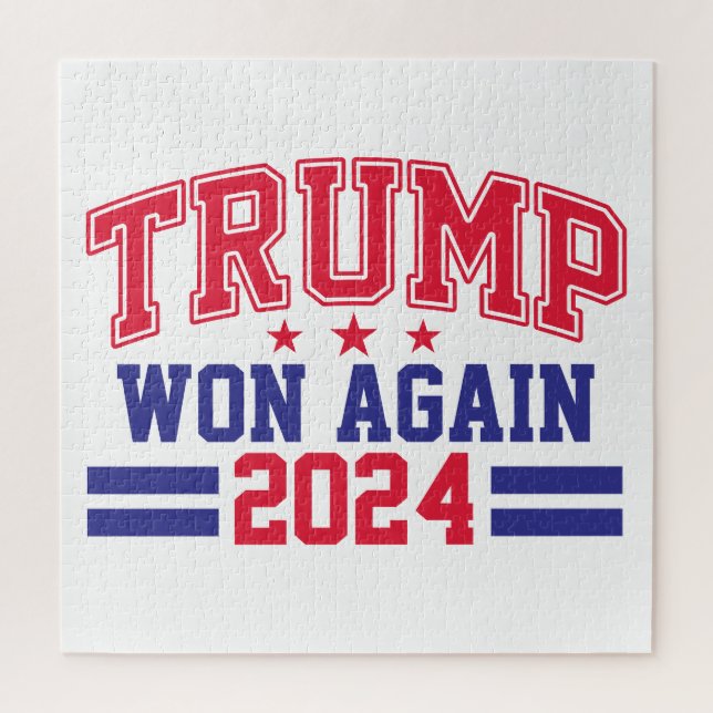 Trump Won Again 2024 Jigsaw Puzzle (Vertical)