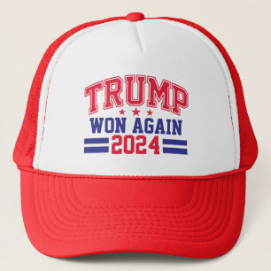 Trump Won Again 2024 Trucker Hat