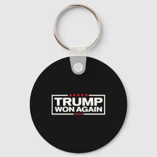 Trump Won Again 2025 President 47th Of White House Keychain