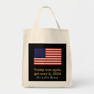 Trump Won Again Get Over It 2024  Stand with Trump Tote Bag