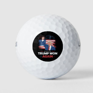Trump Won Again President 47 USA Vintage Golf Balls