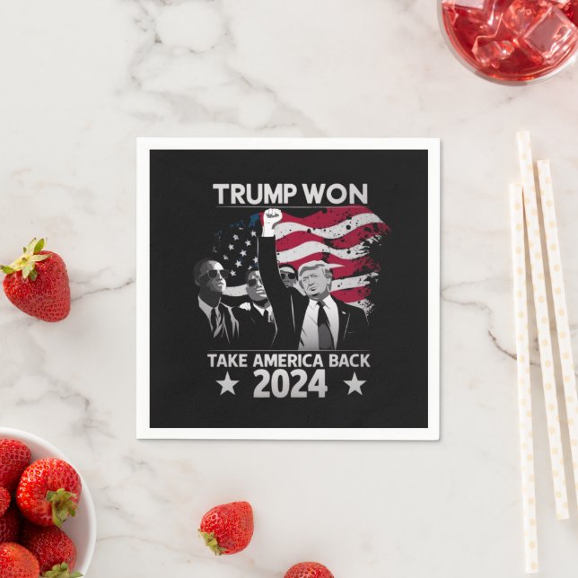Trump Won Again Take America Back 2024 Napkin (Insitu)