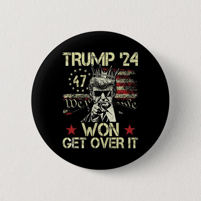 Trump Won Get Over It 2025 5  2 Inch Round Button (Front)