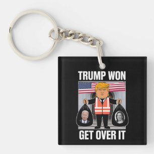 Trump Won Get Over It Maga Won Election 2024  Keychain