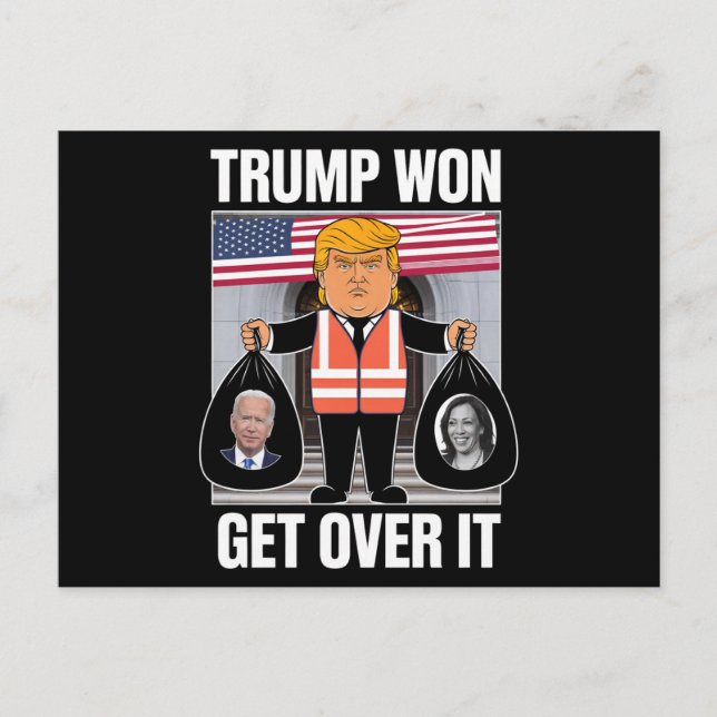Trump Won Get Over It Maga Won Election 2024  Postcard (Front)