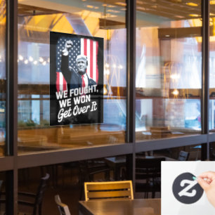Trump Won Get Over it Trump Victory 47th President Window Cling