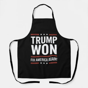 Trump Won MAGA Trump Winner 2024 Fix America Again Apron