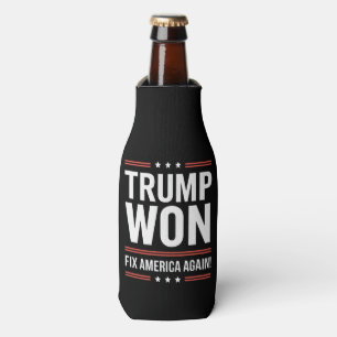 Trump Won MAGA Trump Winner 2024 Fix America Again Bottle Cooler