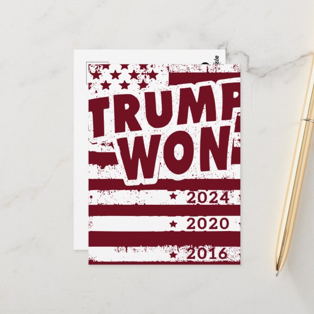 Trump Won Postcard (Front/Back In Situ)
