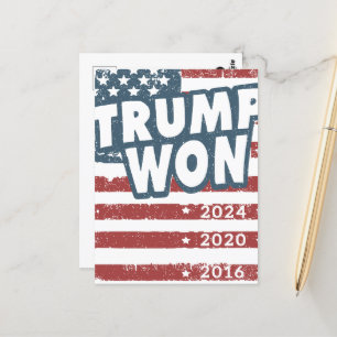 Trump Won Postcard