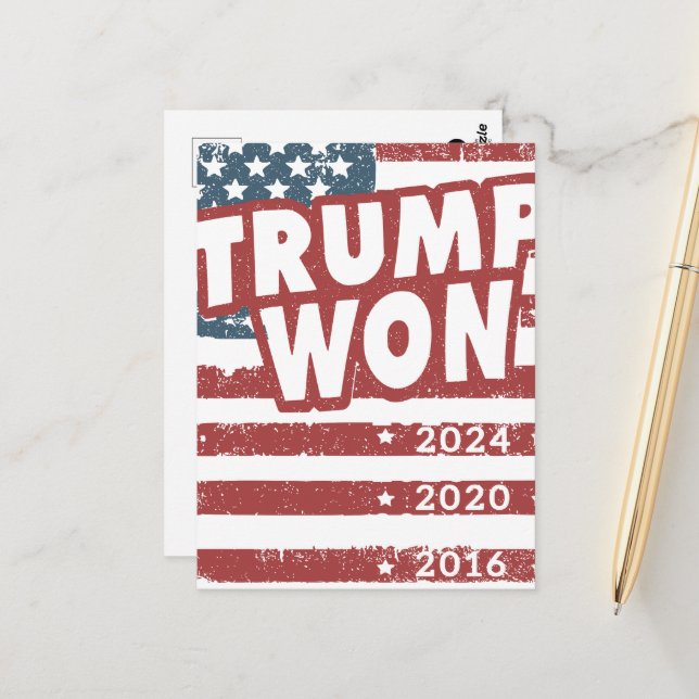Trump Won Postcard (Front/Back In Situ)