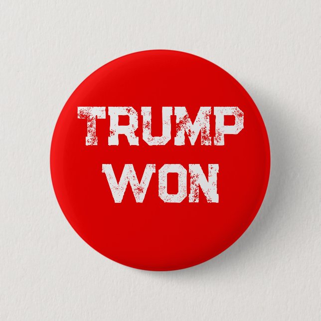 TRUMP WON  TAPESTRY 2 INCH ROUND BUTTON (Front)