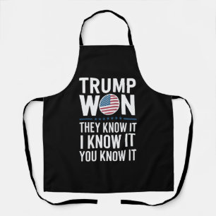 Trump Won They Know It 2024 47th President Winning Apron